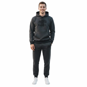 Roots Salt & Pepper Grey Track Suit Loungewear Pullover Hoodie Jogging Pants Set